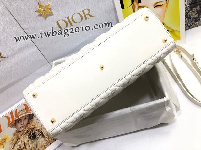 Dior专柜新款迪奥顶级原单Lady七格羊皮翻盖手提女包 djfk1117